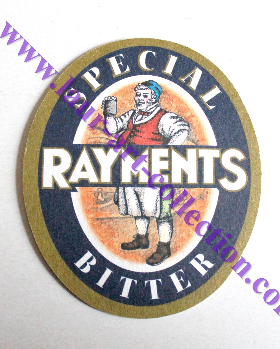 RAYMENTS - RARE ANCIEN SOUS BOCK DESSOUS VERRE BIERE SPECIAL BITTER BEER COASTER