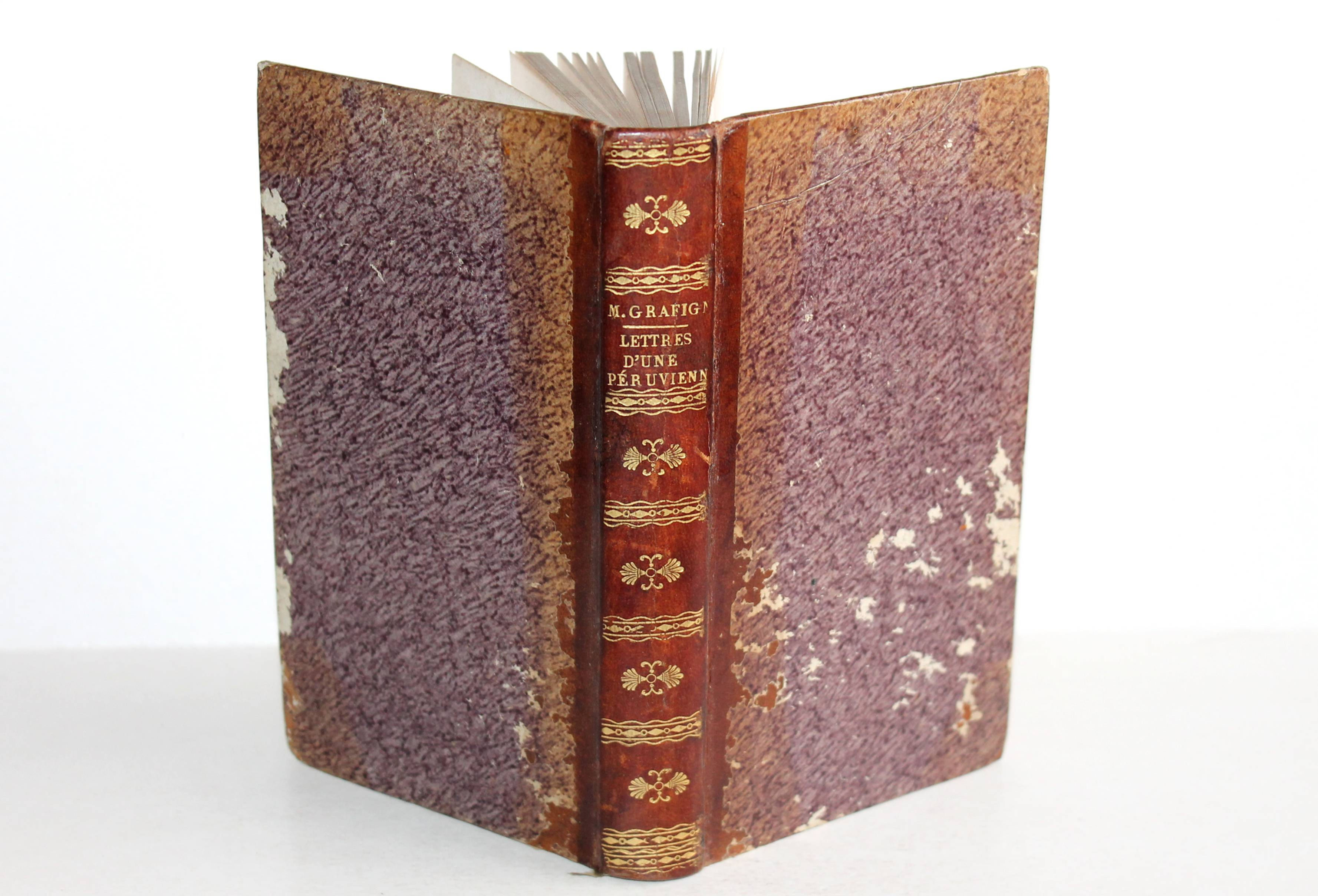 LETTRES D'UNE PERUVIENNE par Mme DE GRAFIGNY + CELLES D'AZA 1822 MENARD, DESENNE