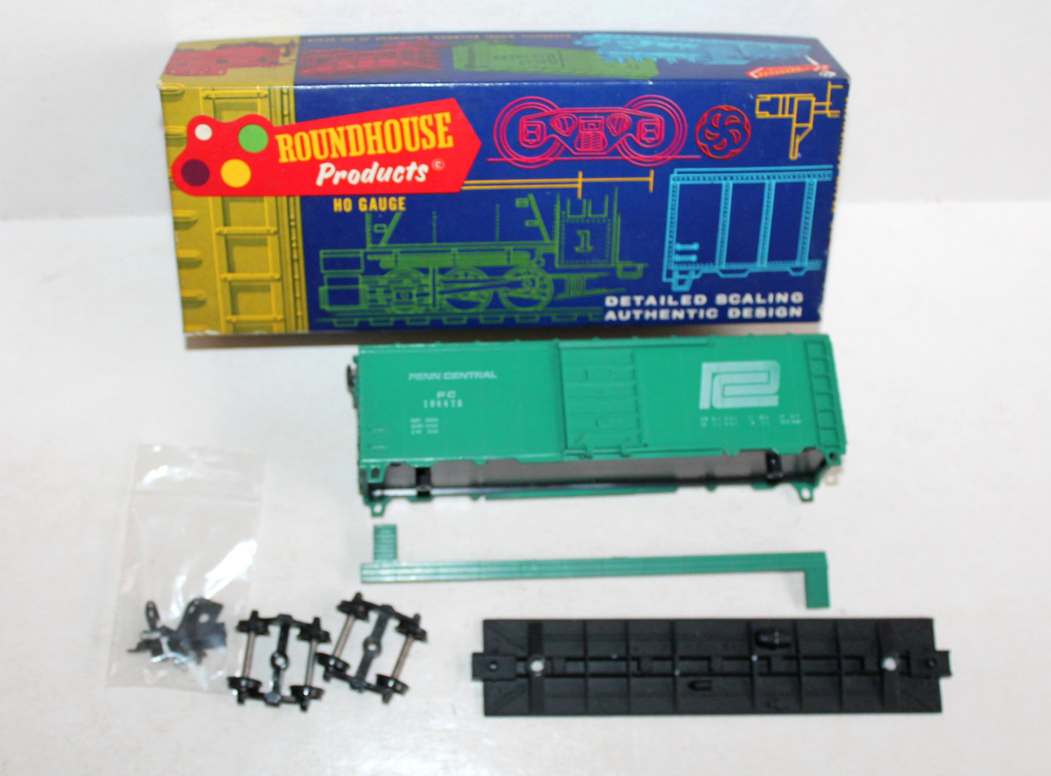 ROUNDHOUSE HO 1046 WAGON PENN CENTRAL PC 104478 FOURGON TRANSPOR BOX CAR 40 NEUF