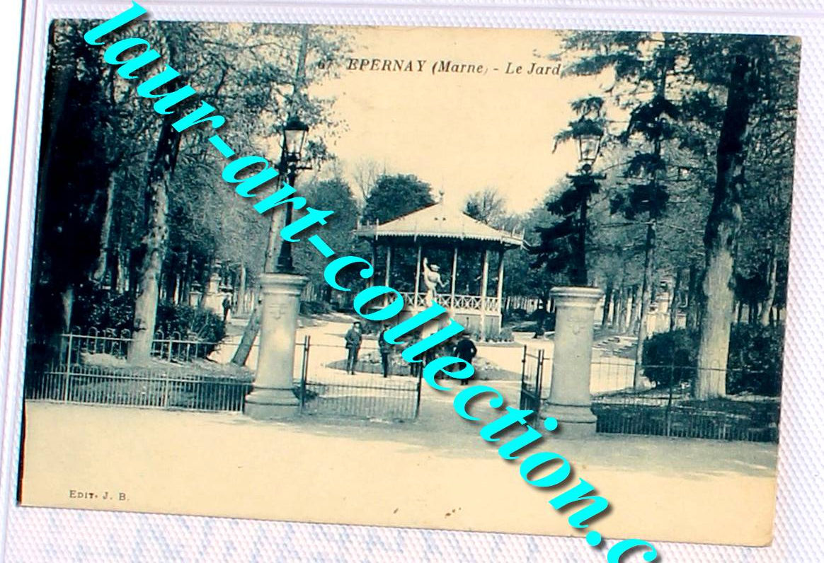 CPA ANIMÉ - 51. MARNE - EPERNAY, LE JARD 1926 CARTE POSTALE - JARDIN PARC ENFANT