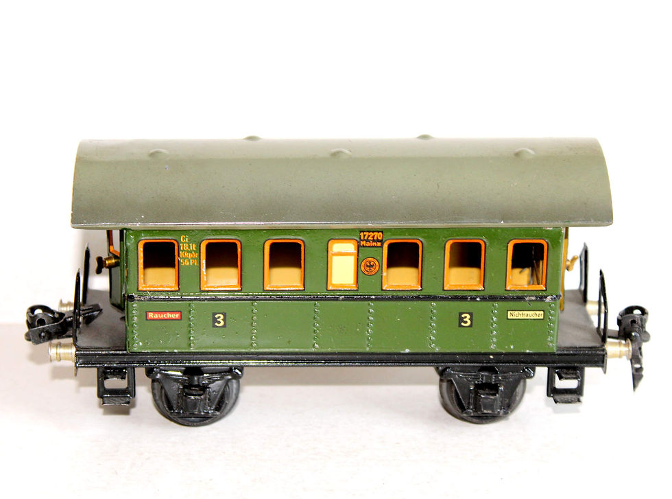 섬네일: MARKLIN O 1727, 17270 VOITURE VOYAGEUR 3e CLASSE MAINZ, WAGON PASSAGER DRG Kkpbr