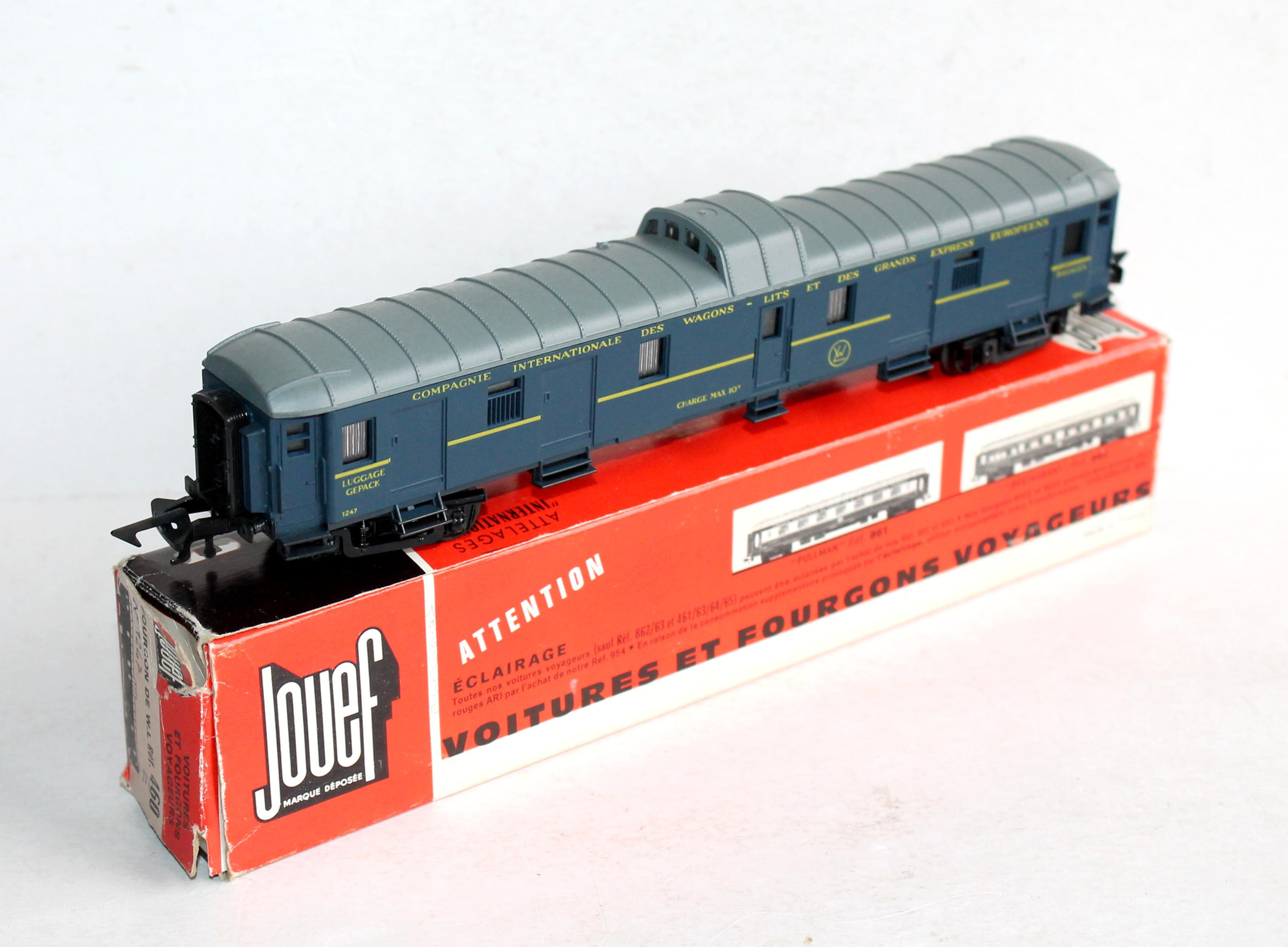 JOUEF HO 460 E WAGON A BAGAGES N°1247 FOURGON CIWL SNCF, + ECLAIRAGE FEU ARRIERE