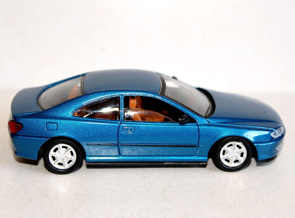 サムネイル： SOLIDO 1/43 PEUGEOT 406 COUPE BLEU, VOITURE AUTOMOBILE MINIATURE A DECORER NEUF