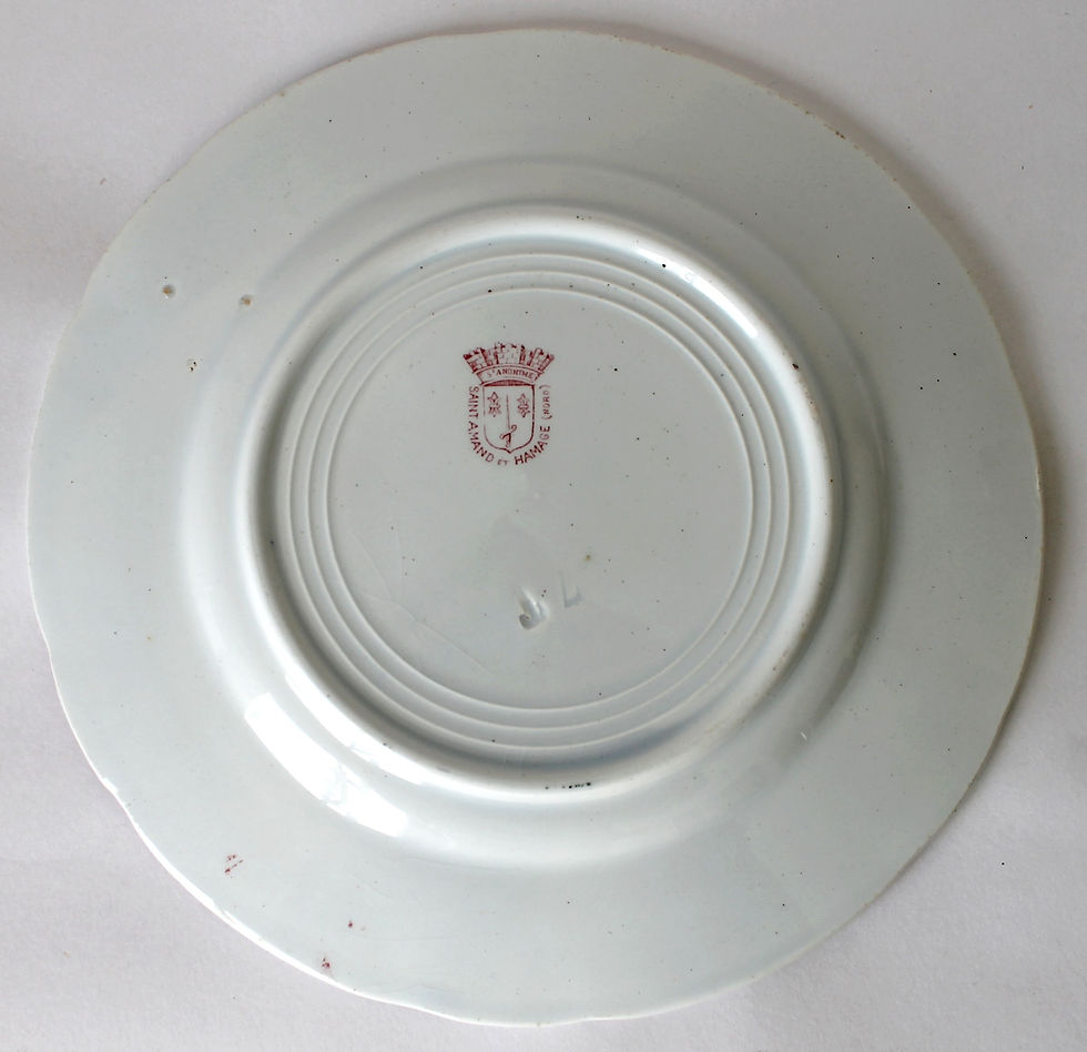 Miniaturbild: RARE MAGNIFIQUE ANCIENNE ASSIETTE ST AMAND - HUMORISTIQUE LES AUTOMOBILES - N°9: