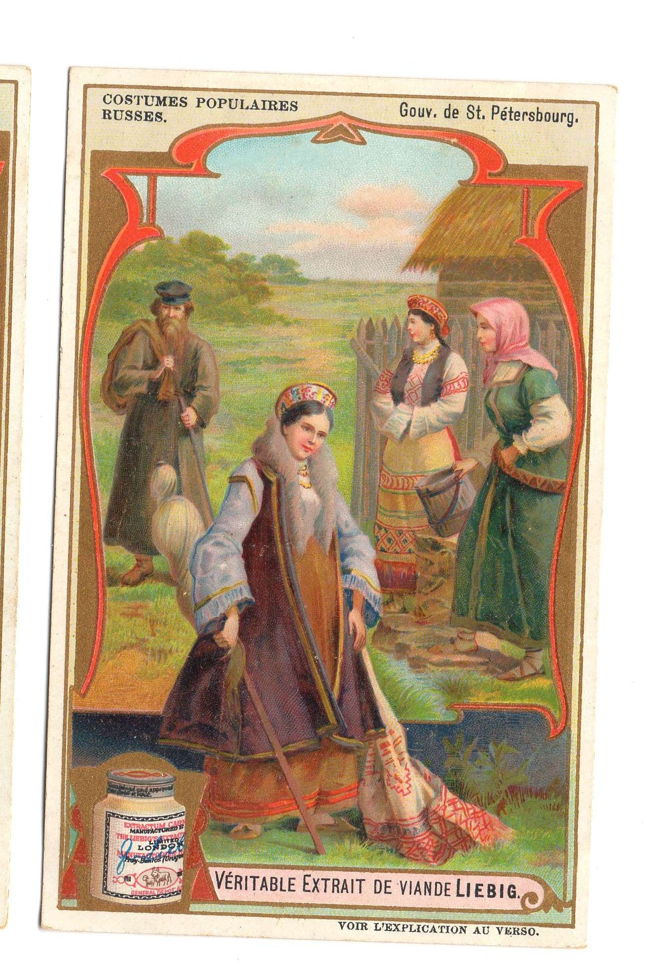 S848 - CHROMO Doré LIEBIG - 1906 - " COSTUMES POPULAIRES RUSSES ": Gouv. St Péte