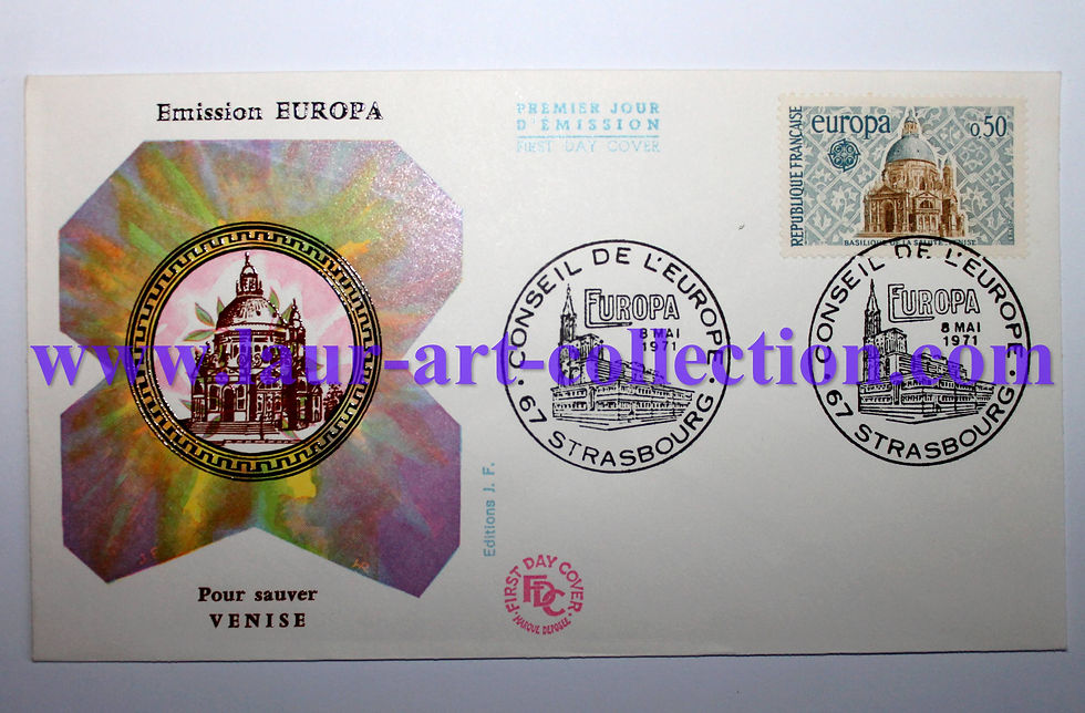 FDC ENVELOPPE 1er JOUR D'EMISSION, EUROPA POUR SAUVER VENISE 1971 CONSEIL EUROPE