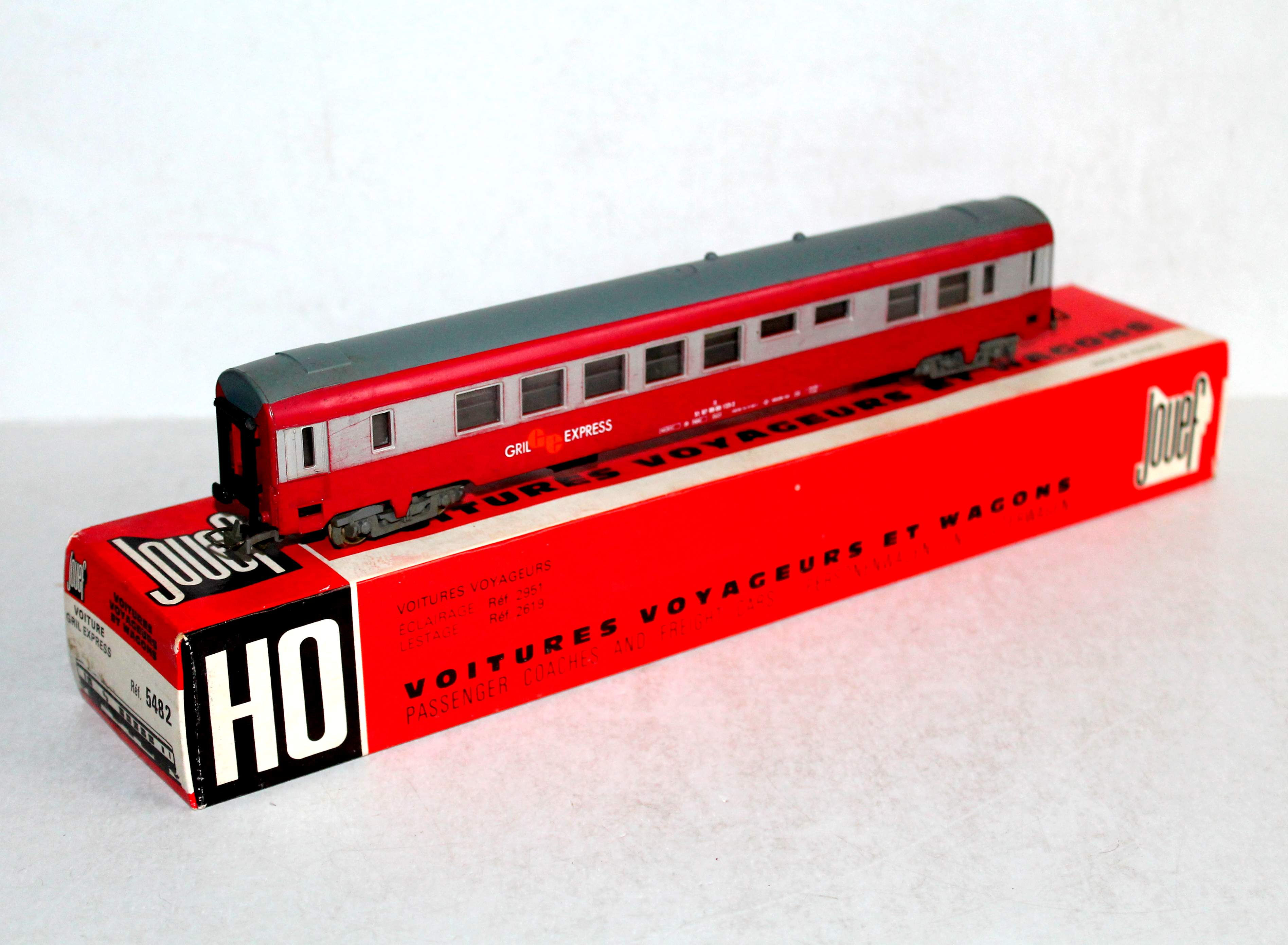 JOUEF HO 5482 VOITURE VOYAGEUR PASSAGER GE GRIL EXPRESS 51 87 88-80 123-2, TRAIN