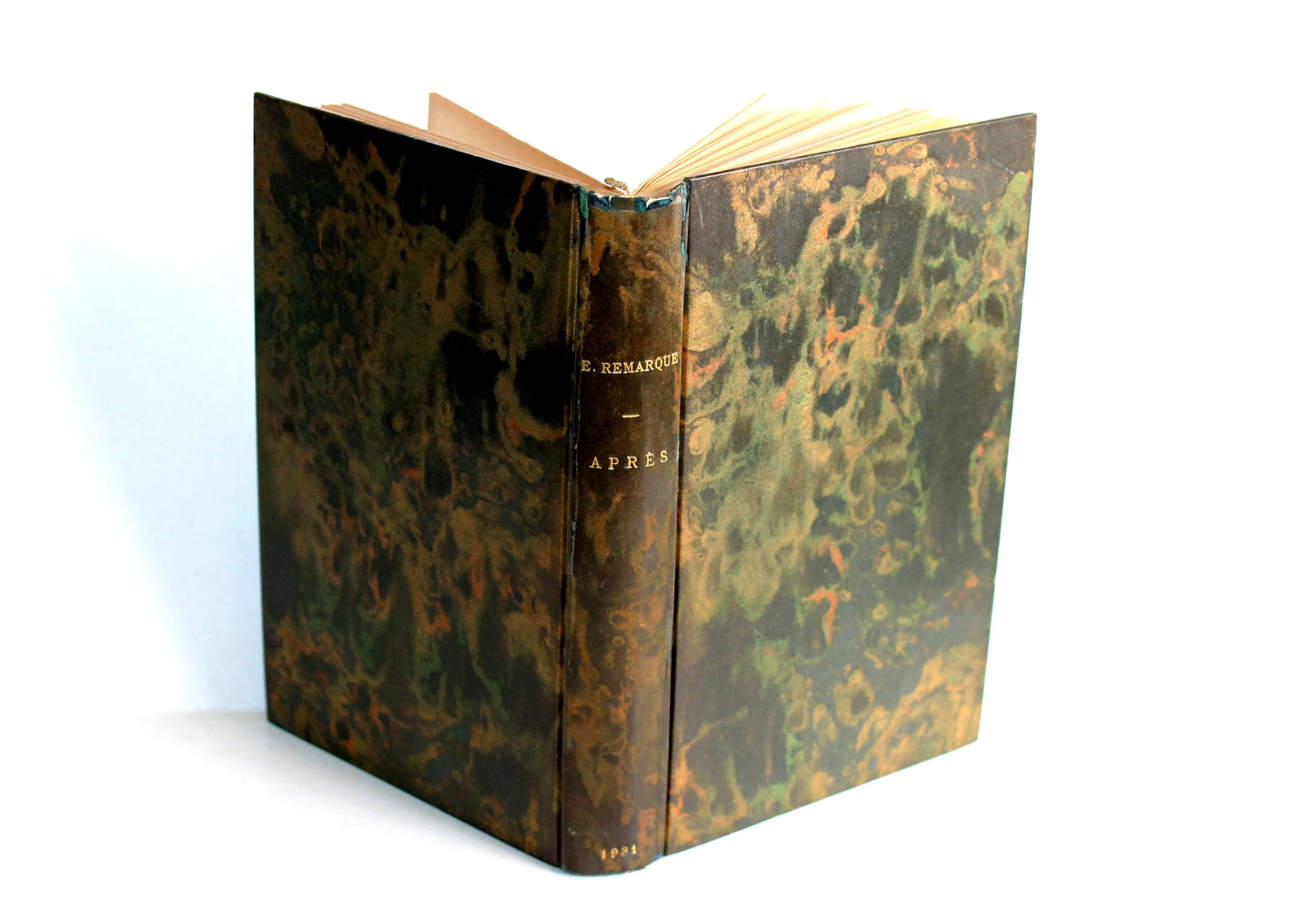 APRES - DER WEG ZURUCH - par ERICH MARIA REMARQUE - 86eme EDITION 1931 GALLIMARD