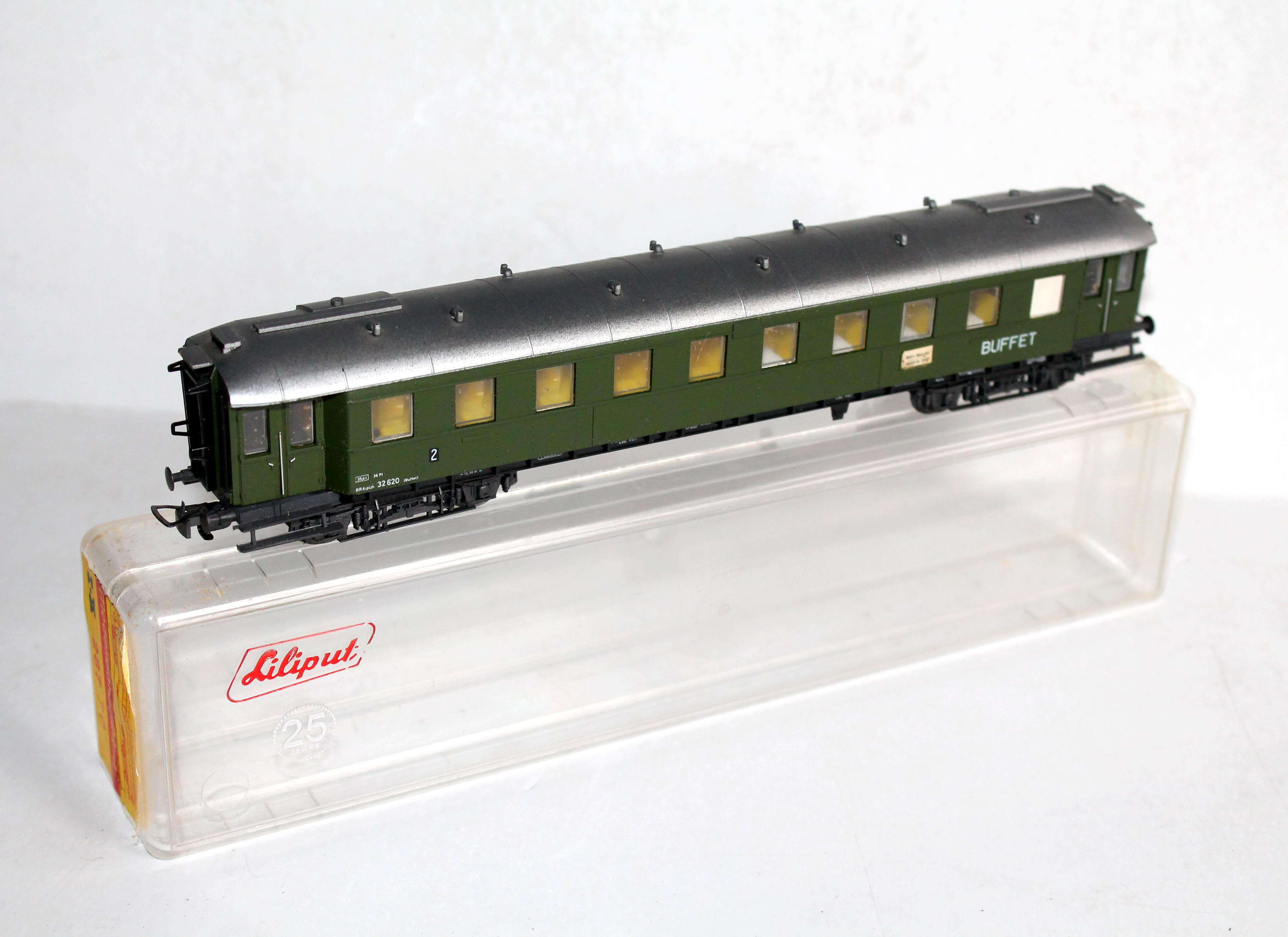 RARE LILIPUT HO 287 70 VOITURE VOYAGEUR BUFFET RESTAURANT CLASSE 2 WAGON AMÉNAGÉ