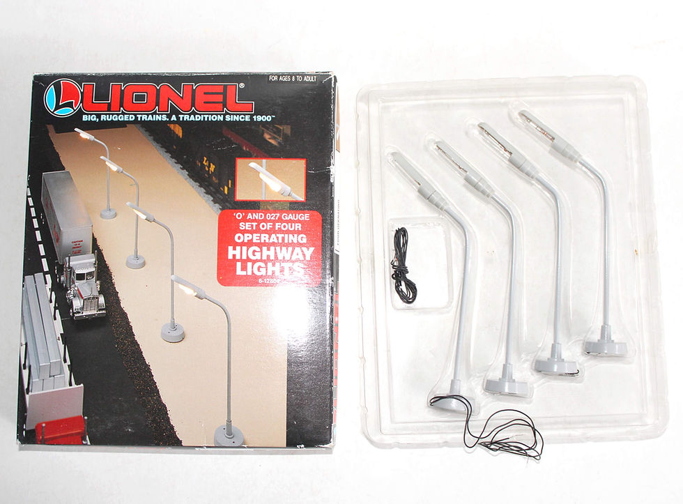 섬네일: LIONEL O 6-12804 LOT 4 LAMPADAIRE REVERBERE ELECTRIFIÉ ECLAIRAGE LUMINAIRE LAMPE
