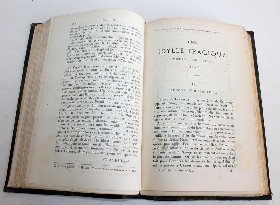 Pikkukuva: LA REVUE HEBDOMADAIRE ROMANS HISTOIRE VOYAGES 5e ANNEE DECEMBRE 1896 TOME I PLON