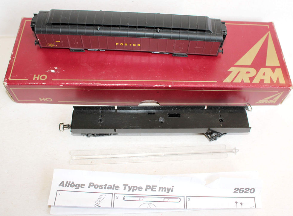 Pikkukuva: TRAM HO 2620 BUREAU AMBULANT WAGON POSTES FOURGON ALLEGE POSTALE SNCF 46704 NEUF
