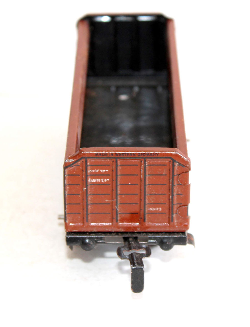 Μικρογραφία: MARKLIN 1/43 O /0 WAGON TOMBEREAU BORD HAUT DE FRET, PORTE CONTAINER GRUME 85571