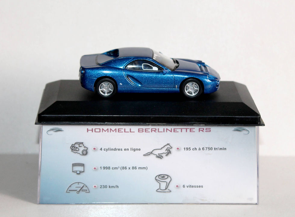Miniatura: IXO 1/43 HOMMELL BERLINETTE RS 1999, BLEU MINIATURE VOITURE AUTOMOBILE + DIORAMA