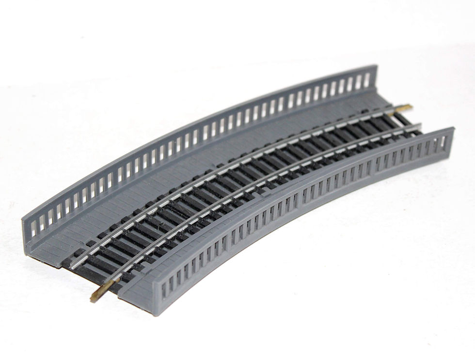 JOUEF HO 674 MAQUETTE PASSAGE SUPERIEUR COURBE 1 VOIE POUR PONT TABLIER, R = 385