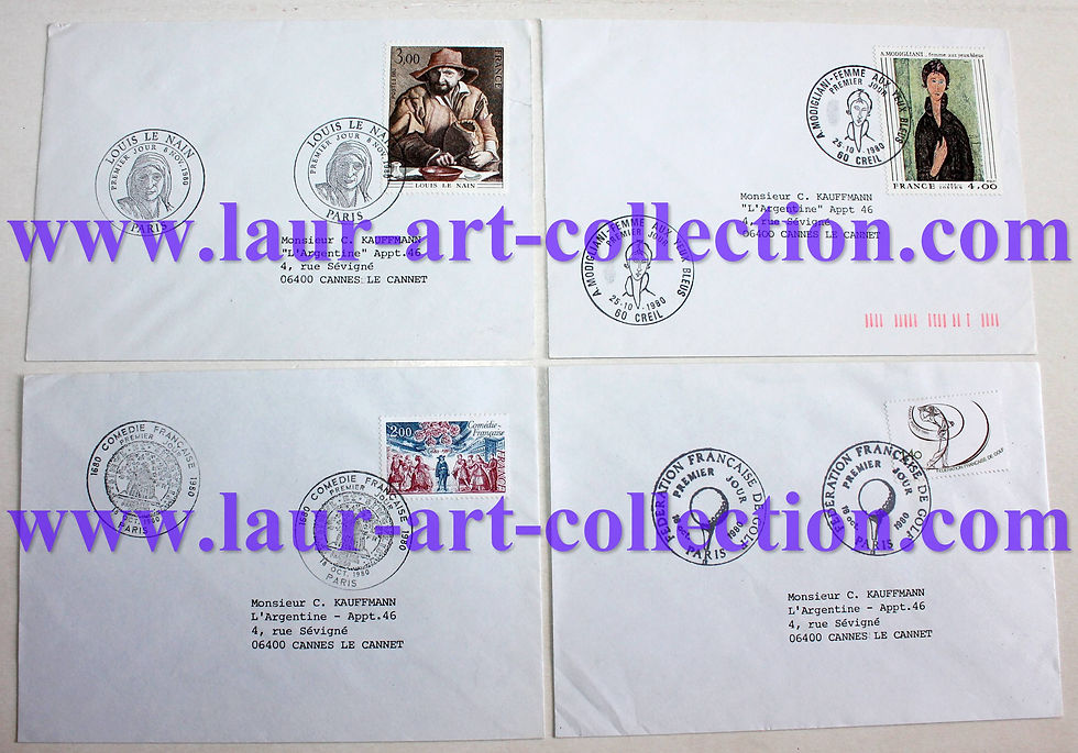 FDC ENVELOPPE TIMBRE CACHET 1e JOUR COMEDIE FRANCAISE FEDERATION GOLF MODIGLIANI