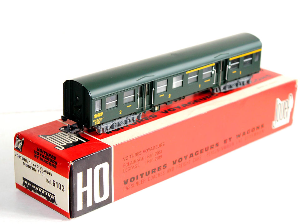 Miniaturbild: JOUEF HO 5103 VOITURE VOYAGEUR MODERNISEE ROMILLY MIXTE 1e, 2e CLASSE WAGON SNCF