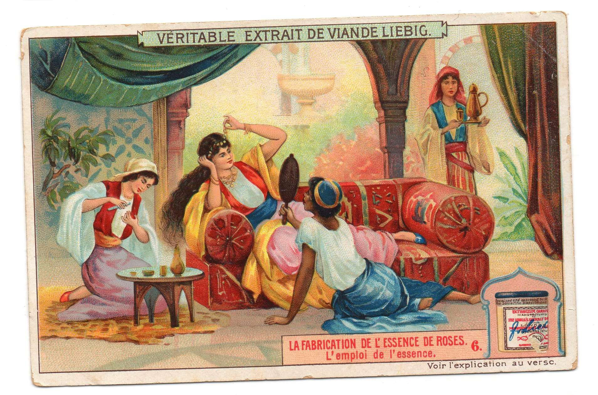 S924 - CHROMO LIEBIG - 1908 - " LA FABRICATION DE L'ESSENCE DE ROSES " : 6. L'EM