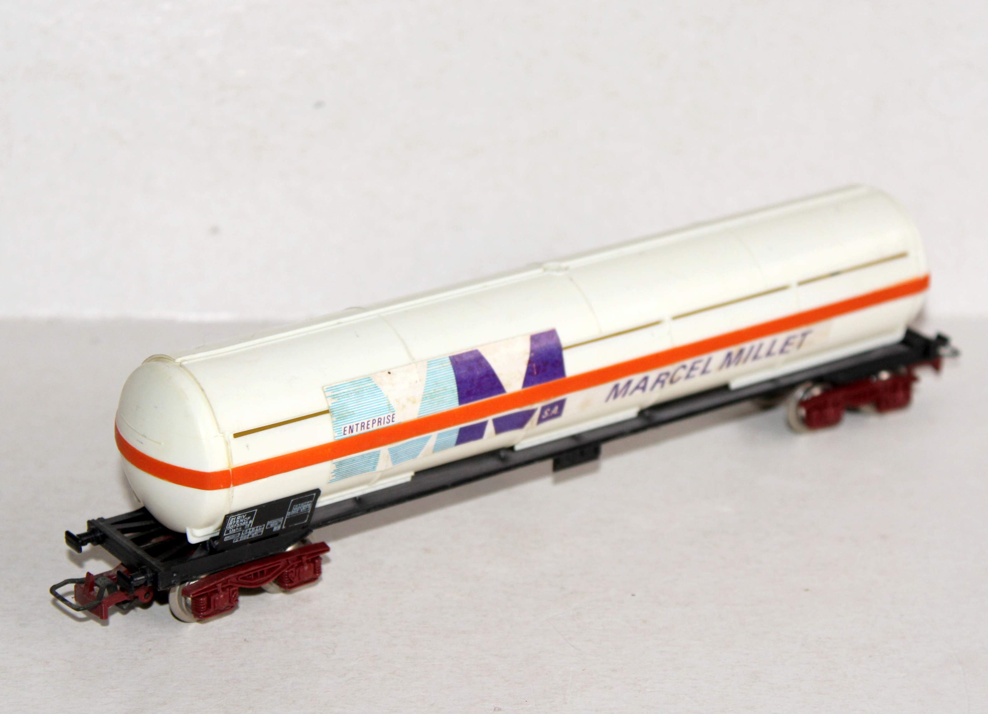 RARE! JOUEF HO 6514 WAGON CITERNE PARE SOLEIL MARCEL MILLET PLAT PORTE CUVE SNCF