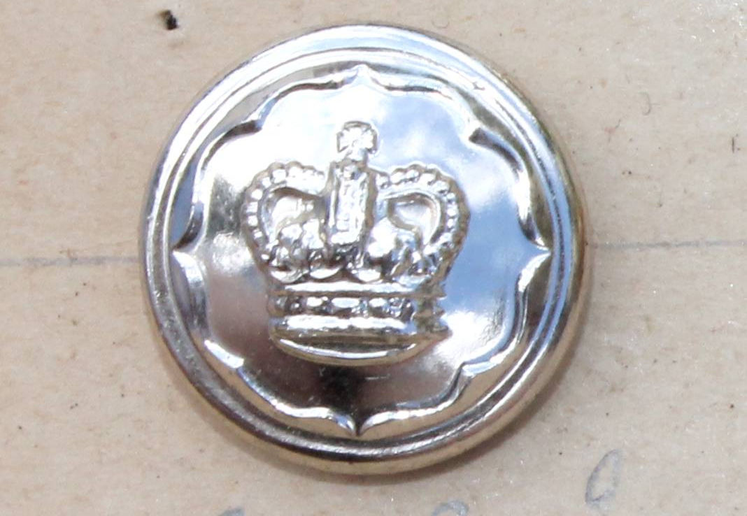 BOUTON UNIFORME ANGLAIS MILITAIRE ARMÉE - COURONNE D:18mm - BUTTON ENGLAND ARMY