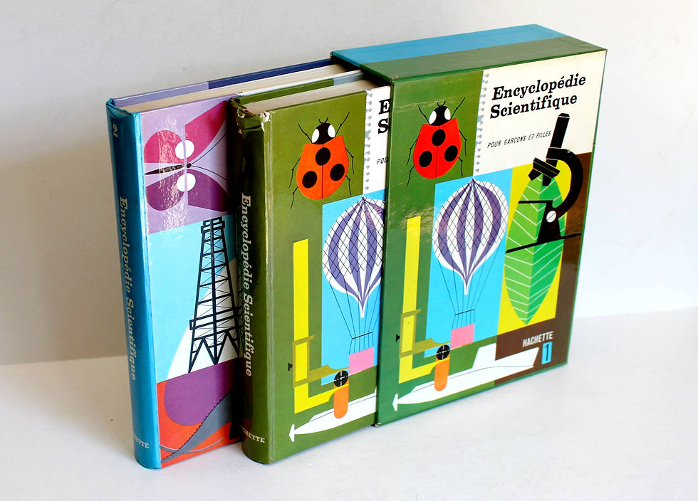 COFFRET 2 LIVRES, ENCYCLOPEDIE SCIENTIFIQUE POUR GARCONS ET FILLES 1962 HACHETTE
