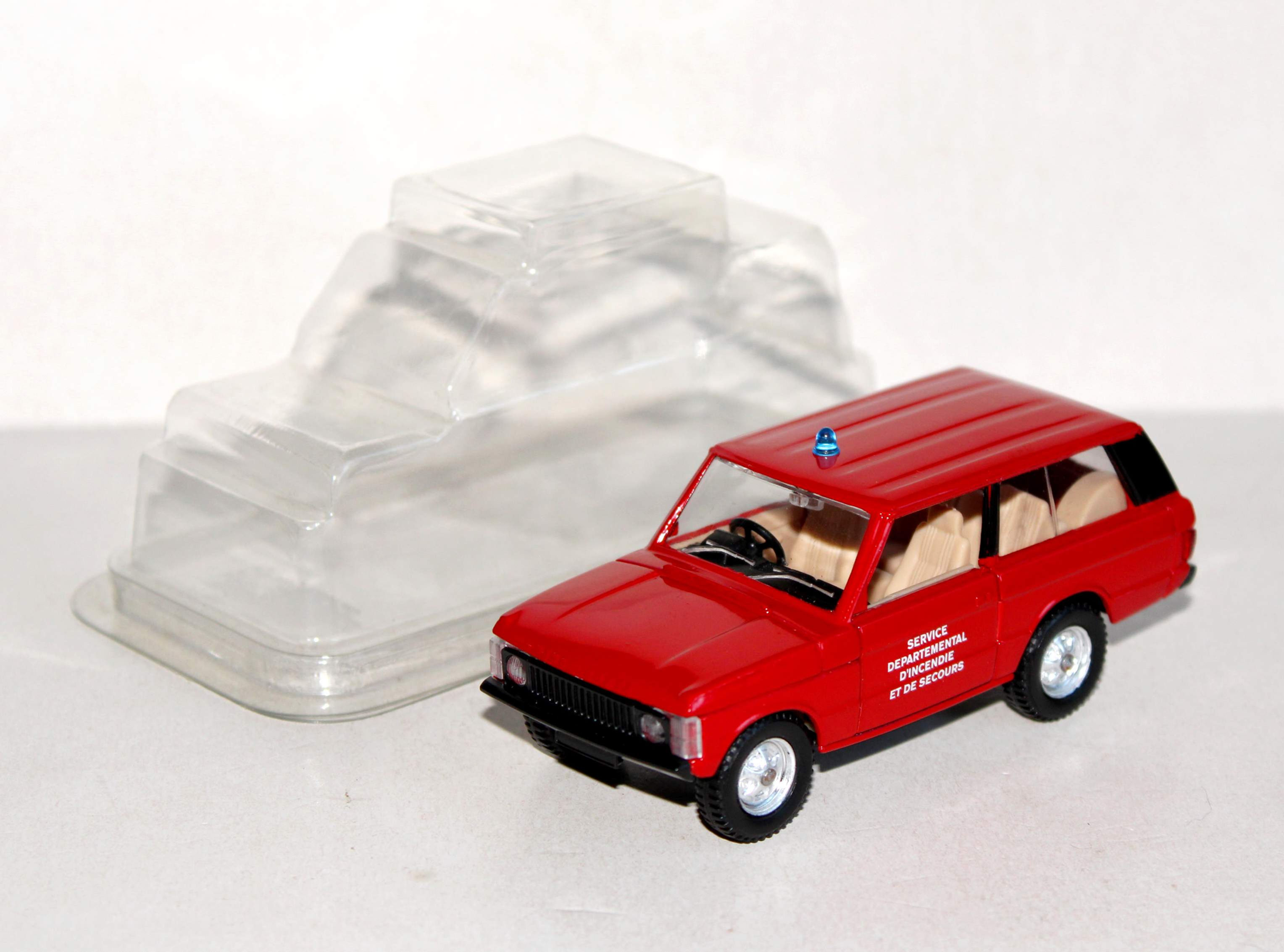 SOLIDO 1/43 SAPEUR POMPIER RANGE ROVER, SERVICE DEPARTEMENTALE SECOURS INCENDIE