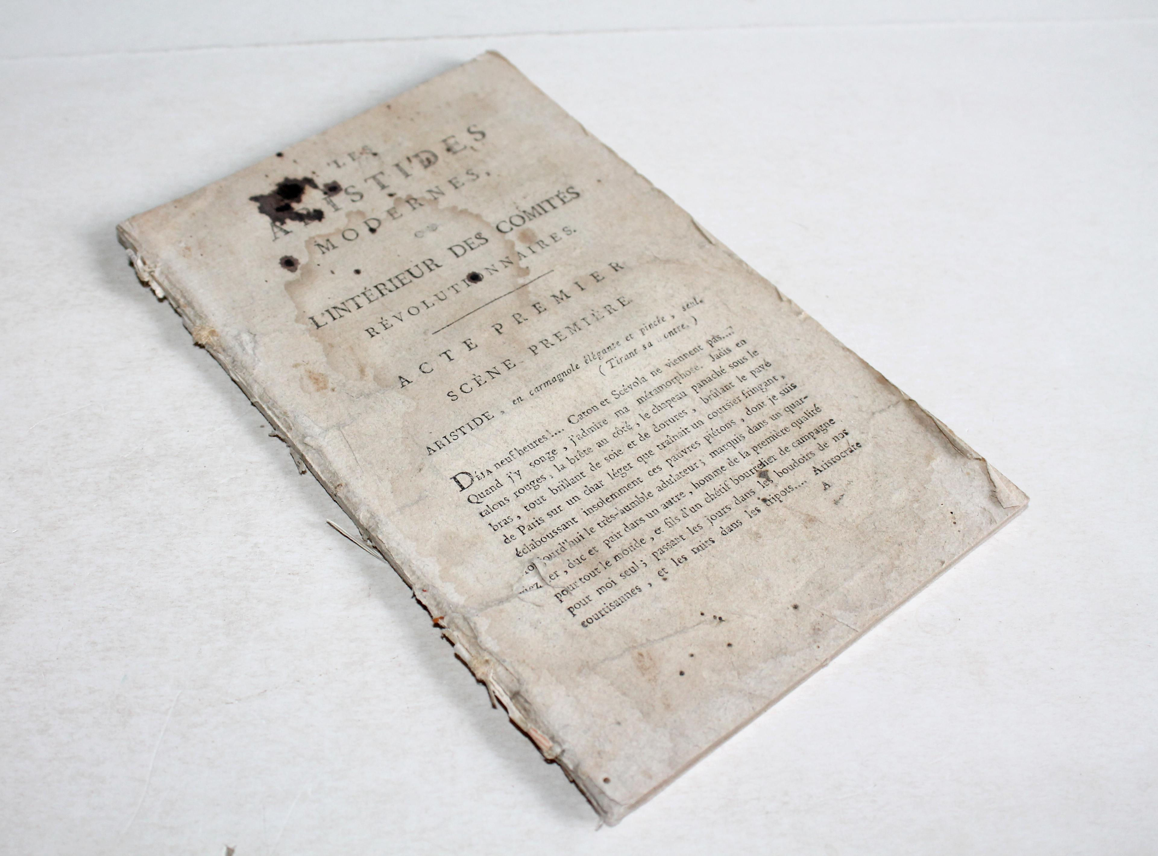 LES ARISTIDES MODERNES OU L'INTERIEUR DES COMITES REVOLUTIONNAIRES DUCANCEL 1796