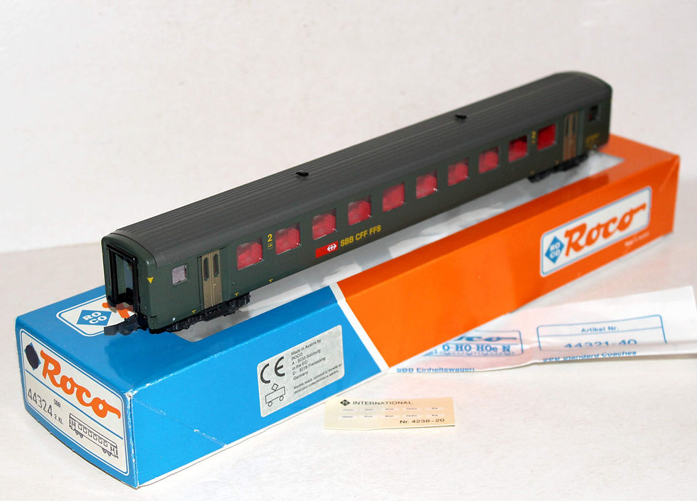 縮圖：ROCO 1/87 HO 44324 VOITURE VOYAGEUR SUISSE, 2e CLASSE SBB CFF FFS, WAGON AMENAGÉ