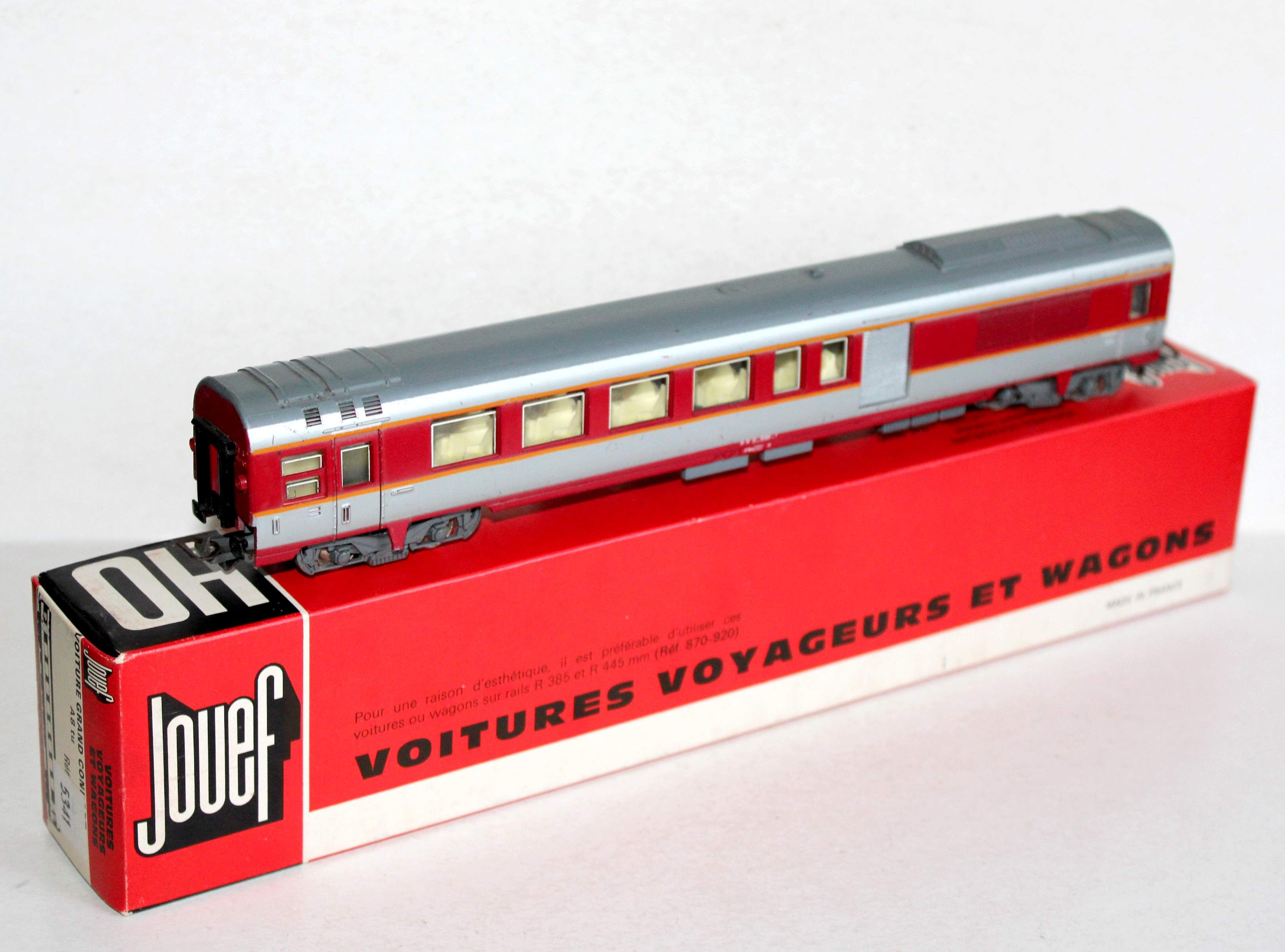 JOUEF HO 8642 VOITURE MIXTE VOYAGEUR TEE GD CONFORT WAGON AMÉNAGÉ + ECLAIRAGE