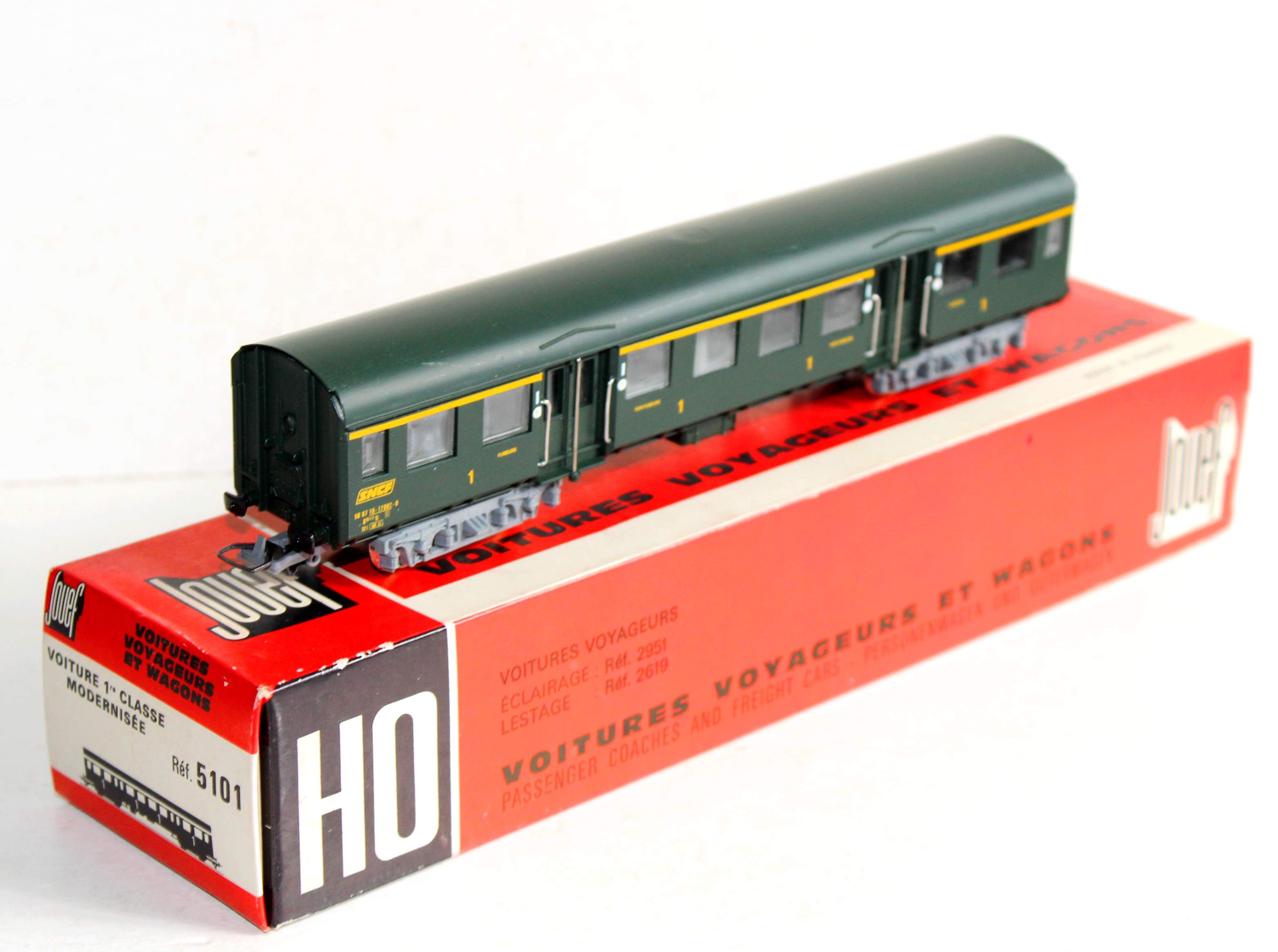 JOUEF HO 5101 VOITURE VOYAGEUR MODERNISEE, TYPE ROMILLY, 1e CLASSE, WAGON SNCF