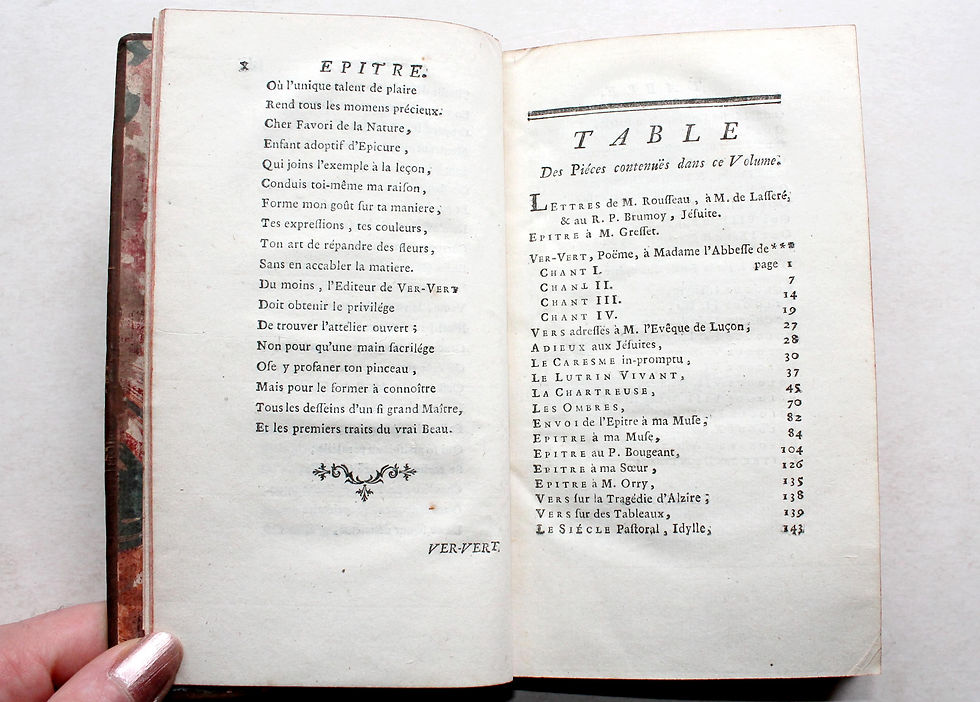 Миниатюра: RARE! OEUVRES DE GRESSET DE L'ACADEMIE FRANCOISE 1751 NOUVELLE EDITION, T1+T2 /2