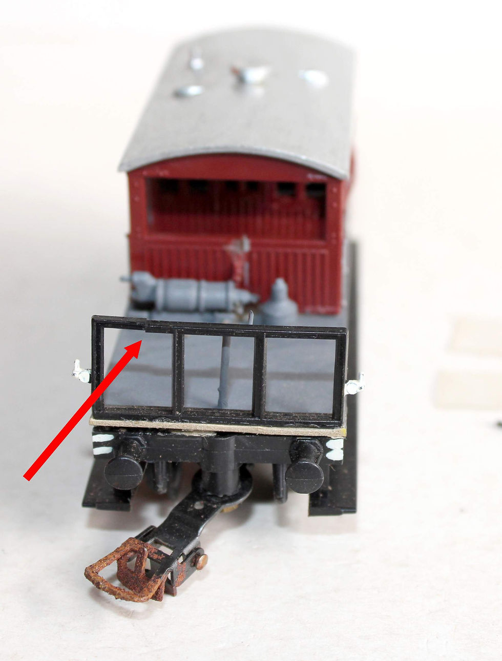 Miniature : HORNBY TRI-ANG OO HO R124 FOURGON FREIN LONGUE PLATEFORME WAGON QUEUE FIN CONVOI