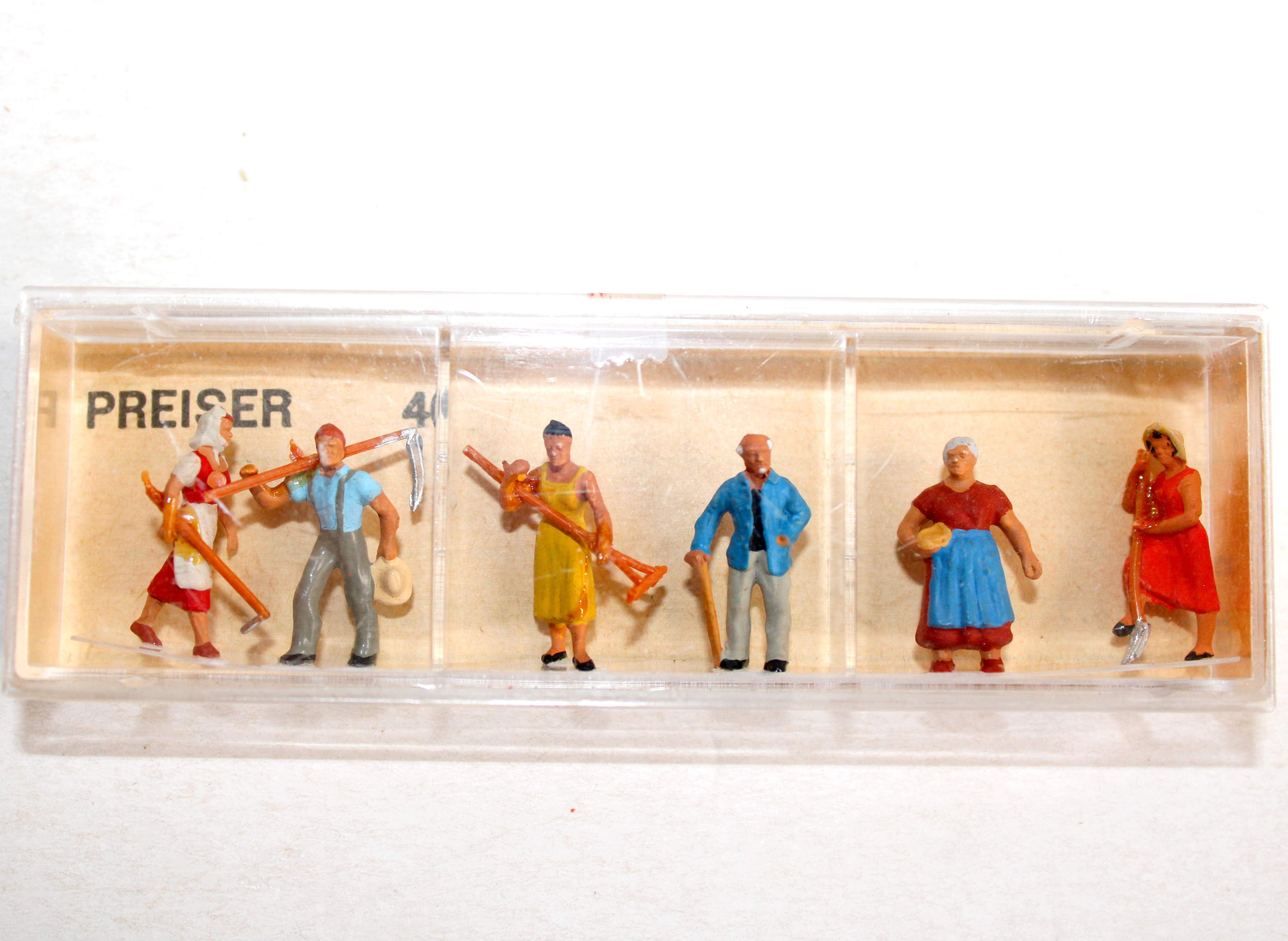 PREISER HO 6 FIGURINE PERSONNAGE FERMIER PAYSAN AGRICULTEUR TRAVAILLEUR AGRICOLE