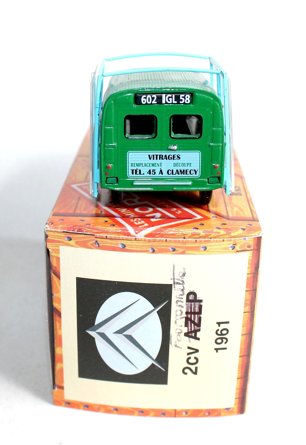 Miniatura: CITROEN 2CV FOURGONNETTE VITRIER MINIATURE AUTOMOBILE VOITURE 1/43 MODELE REDUIT