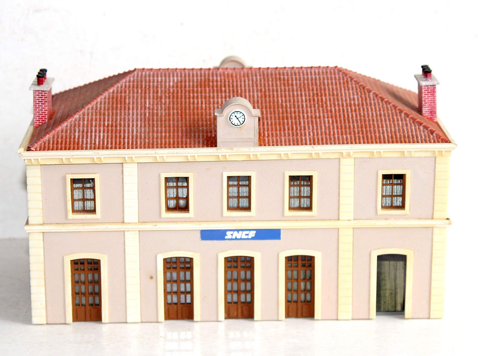 Thumbnail: RARE! FALLER HO 191100 MAQUETTE GARE VILLEFRANCHE STATION ARRET QUAI DECOR TRAIN