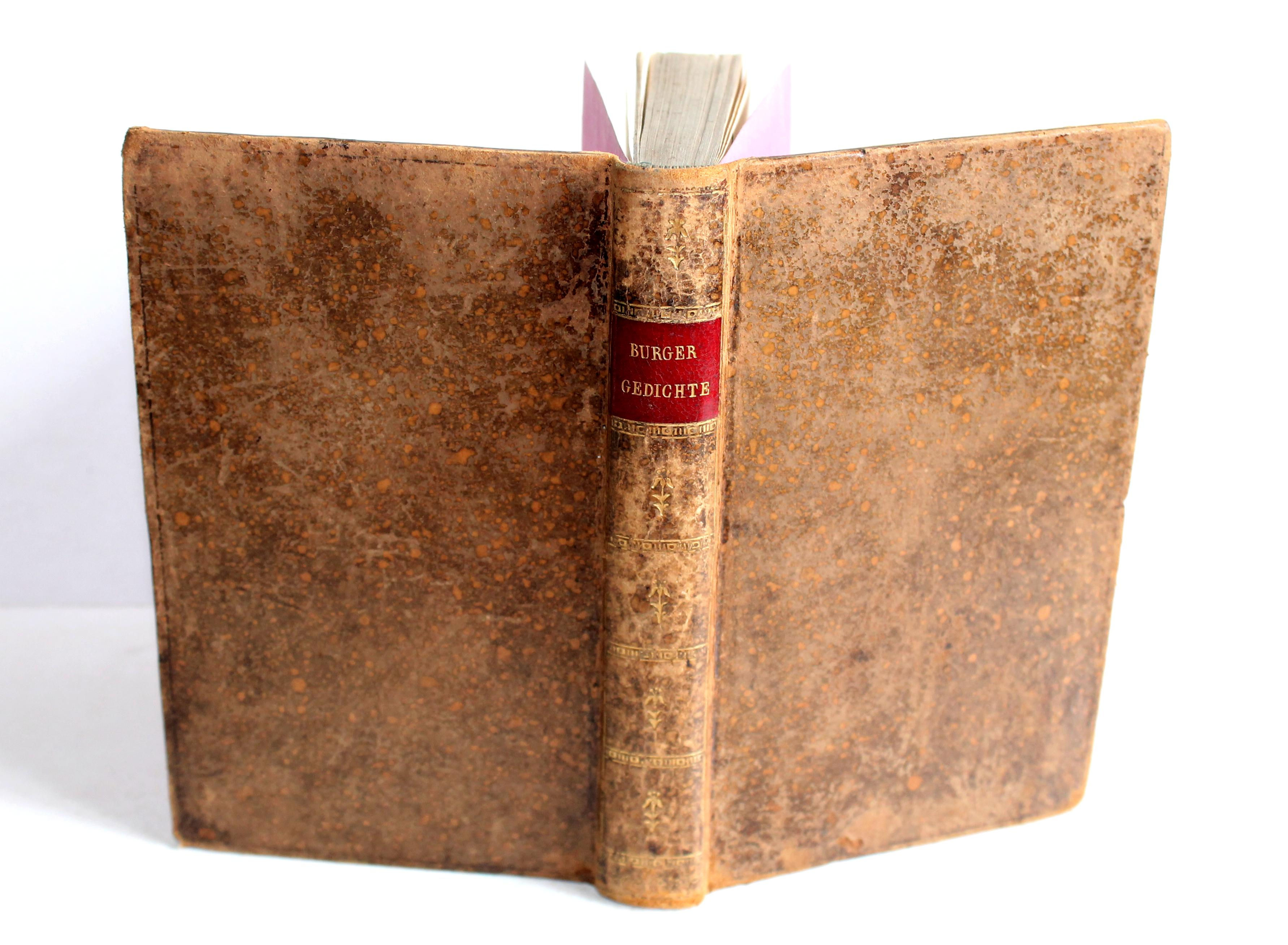 GEDICHTE VON GOTTFRIED AUGUST BURGER 1779 POESIE, POEMES en ALLEMAND DU XVIIIe S