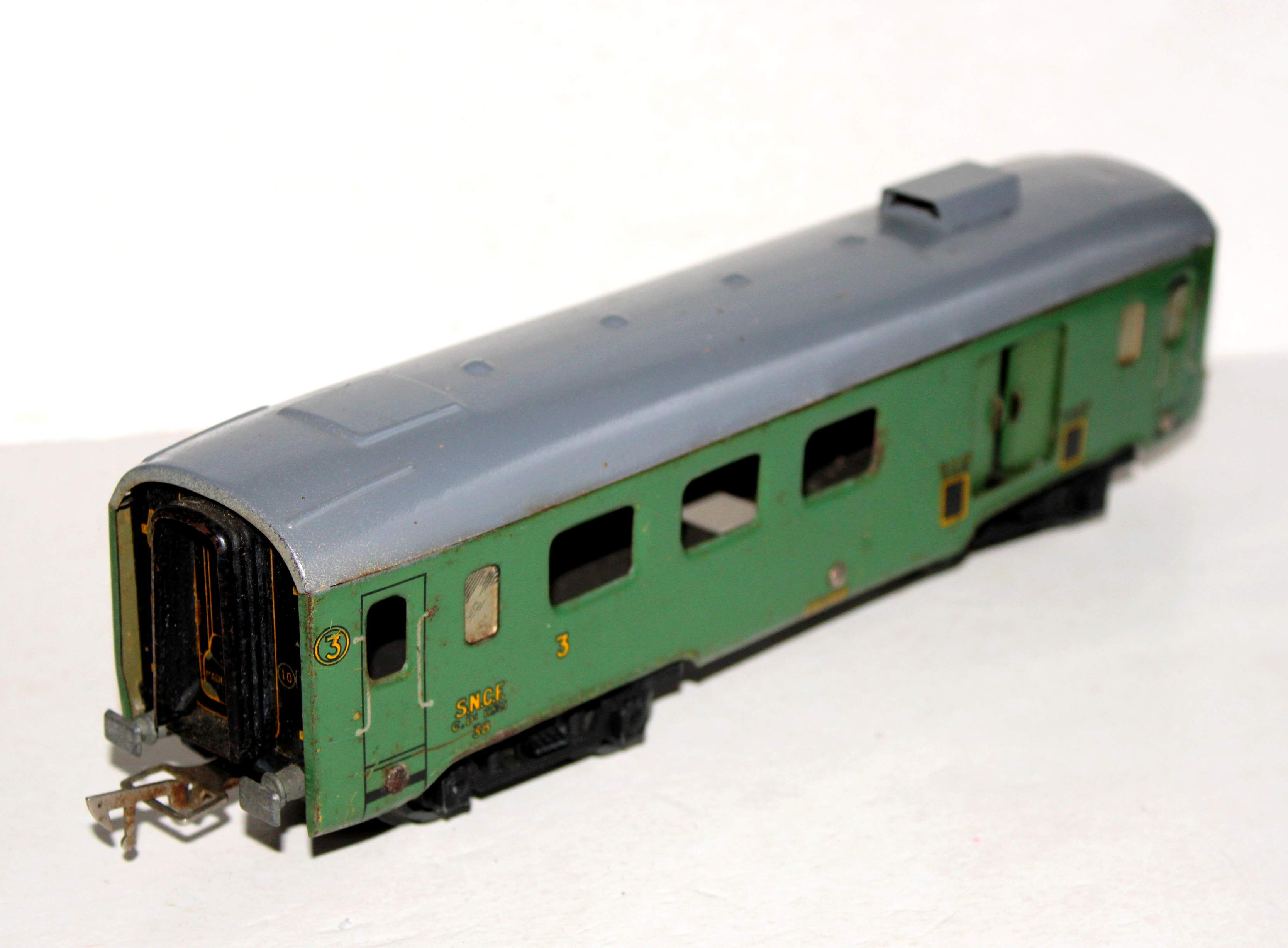 JEP O 4761-M VOITURE VOYAGEUR MIXTE 3e CLASS FOURGON BAGAGE A GUERITE SNCF 11521