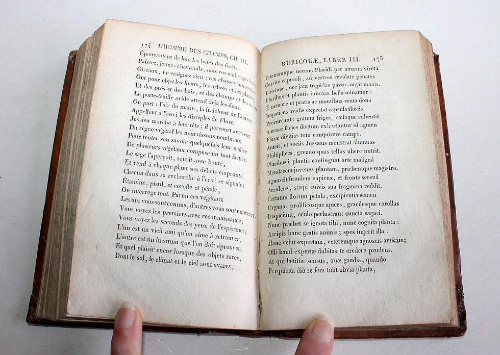 Thumbnail: HOMME DES CHAMPS GEORGIQUES FRANCAISES de DELILLE, DUBOIS POEME CHANT 1808 LATIN