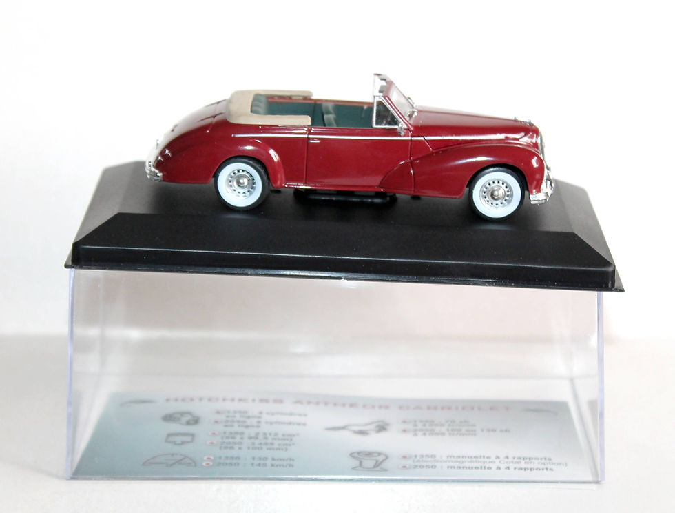 Miniatura: IXO 1/43 HOTCHKISS ANTHEOR CABRIOLET 1953 MINIATURE VOITURE AUTOMOBILE + DIORAMA