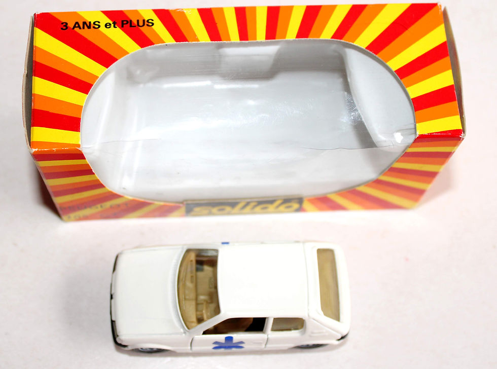 Miniatura: SOLIDO 1/43 N° 1349 PEUGEOT 205 GTI, VOITURE AMBULANCE, VEHICULE SECOURS MEDICAL