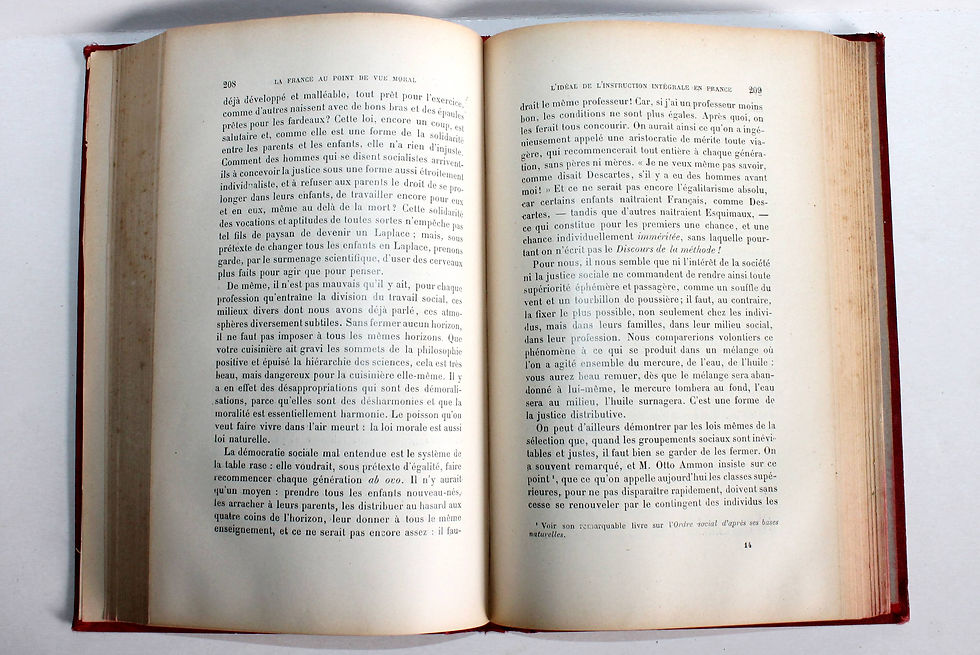 Miniaturebillede: LA FRANCE AU POINT DE VUE MORAL par ALFRED FOUILLEE, 3e EDITION 1907 FELIX ALCAN