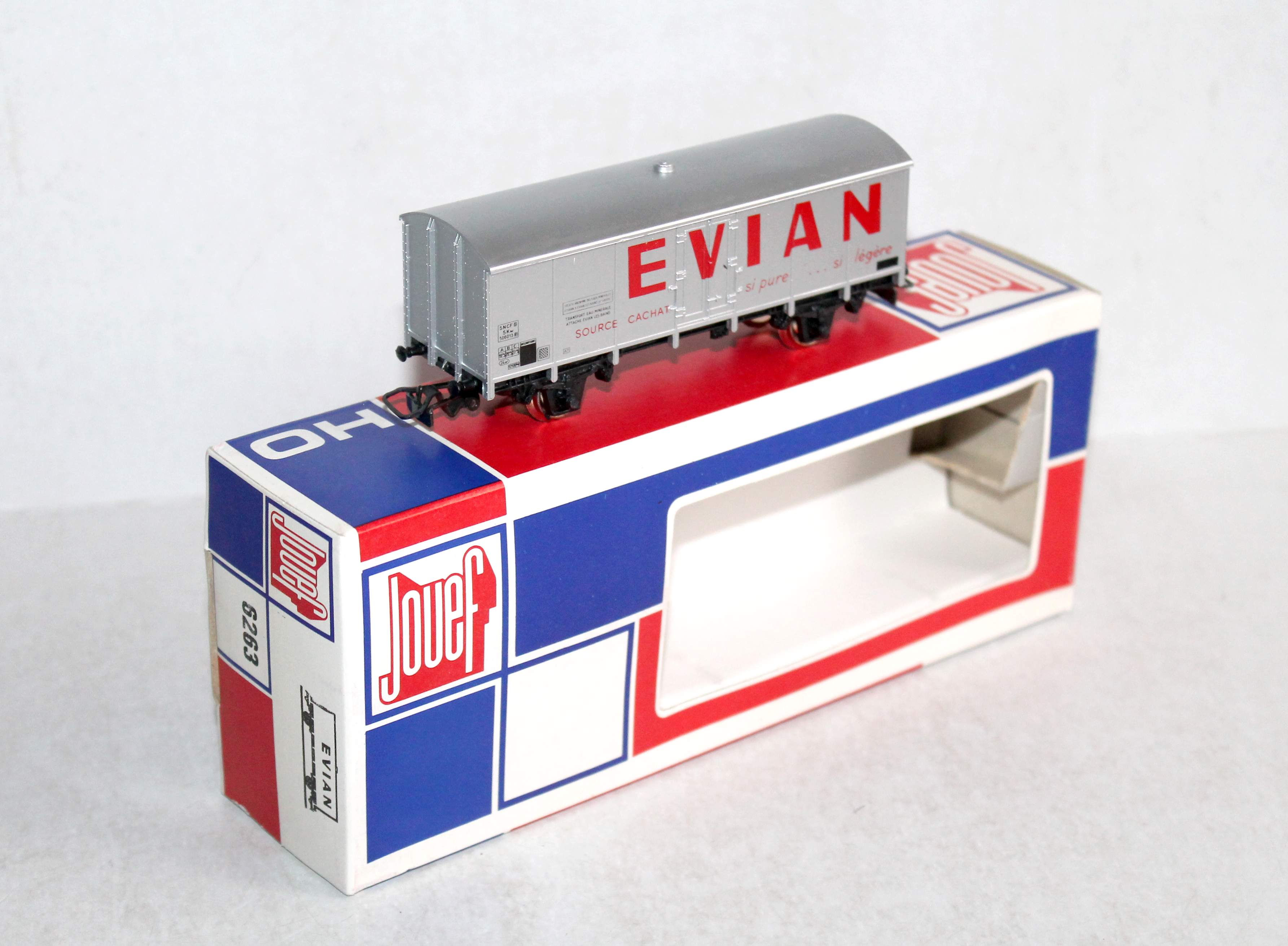 JOUEF HO 6263 WAGON REFRIGERANT EVIAN, FOURGON FRIGORIFIQUE ISO, SNCF SKw 506013