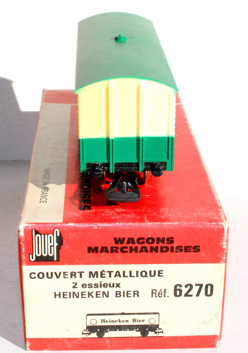 Thumbnail: JOUEF HO 6270 WAGON REFRIGERANT HEINEKEN BIER, FOURGON FRIGORIFIQUE SNCF BIERE