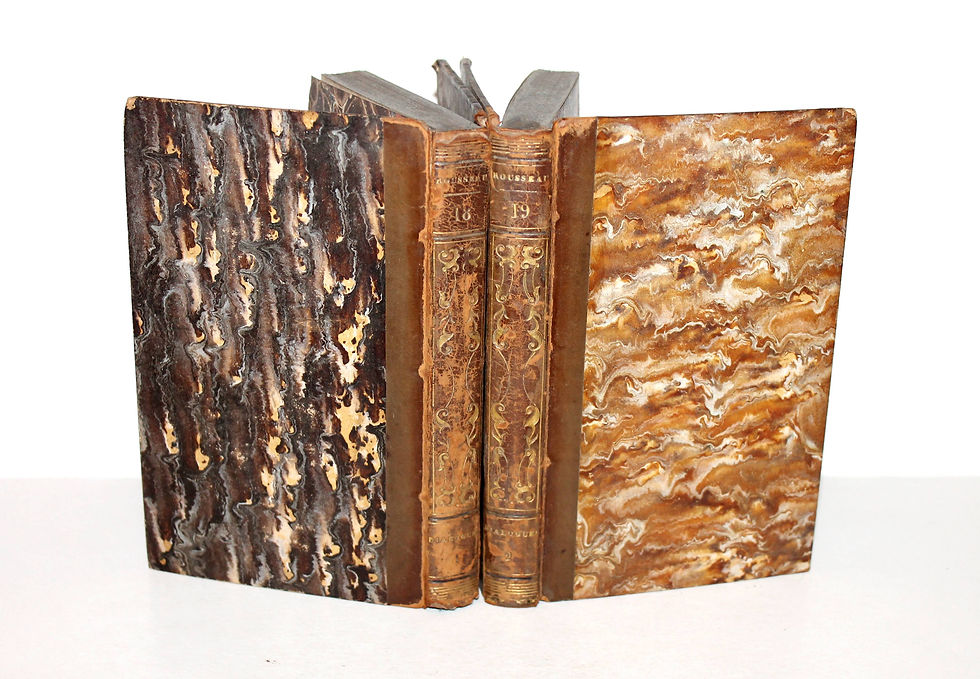 OEUVRES DE J.J. ROUSSEAU, REVERIES ET DIALOGUES TOME 1 & 2 1828 GARNERY LIBRAIRE