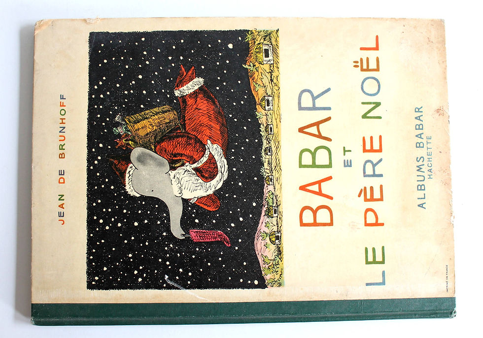 Miniaturebillede: TRES RARE! BABAR ET LE PERE NOEL de JEAN DE BRUNHOFF 1941 HACHETTE, ANCIEN LIVRE