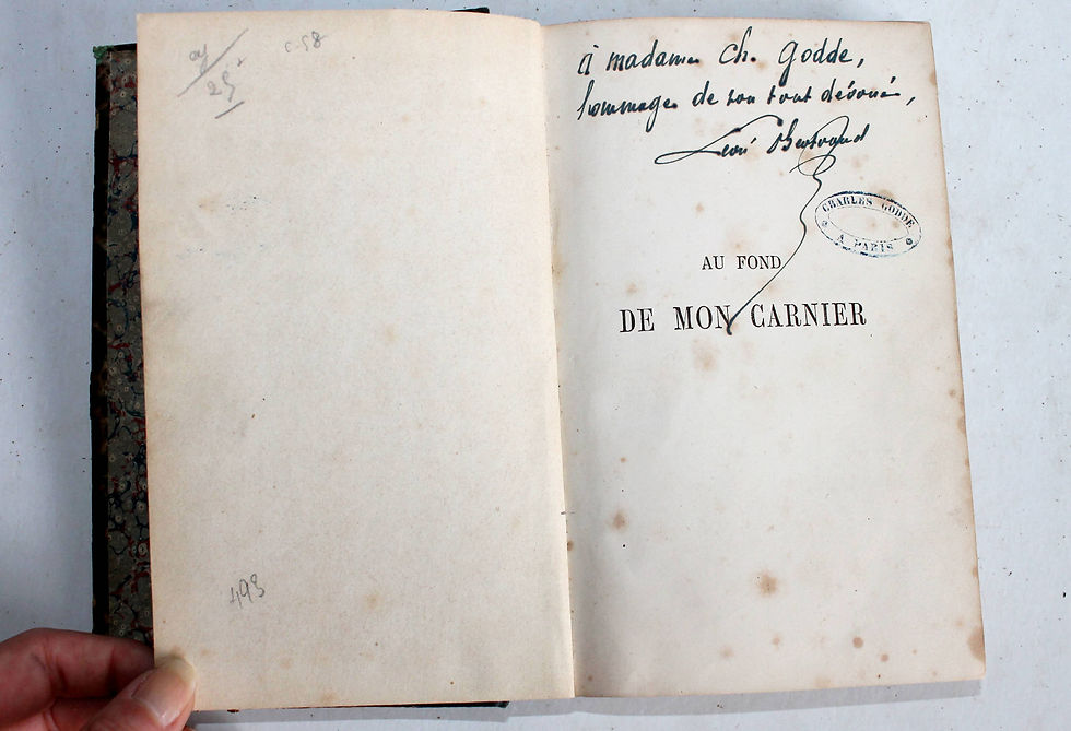 Thumbnail: AU FOND DE MON CARNIER par LEON BERTRAND 1862 LIBRAIRIE HACHETTE / RICHARD TUEUR