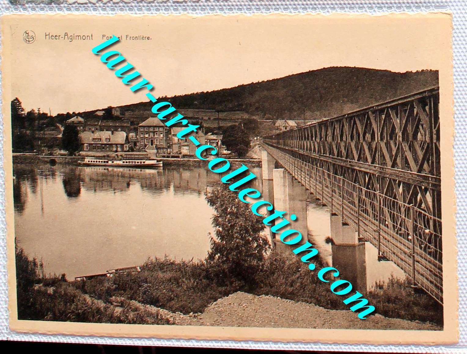 CARTE POSTALE BELGIQUE - HASTIERE HEER-AGIMONT PONT et FRONTIERE, FLEUVE BELGIUM