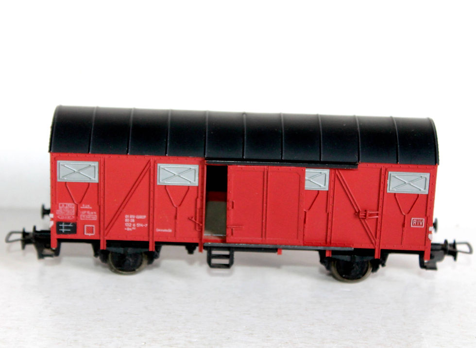 Indexkép: FLEISCHMANN 1/87 HO 1470 WAGON PORTE COULISSANT FOURGON TRANSPORT MARCHANDISE DB