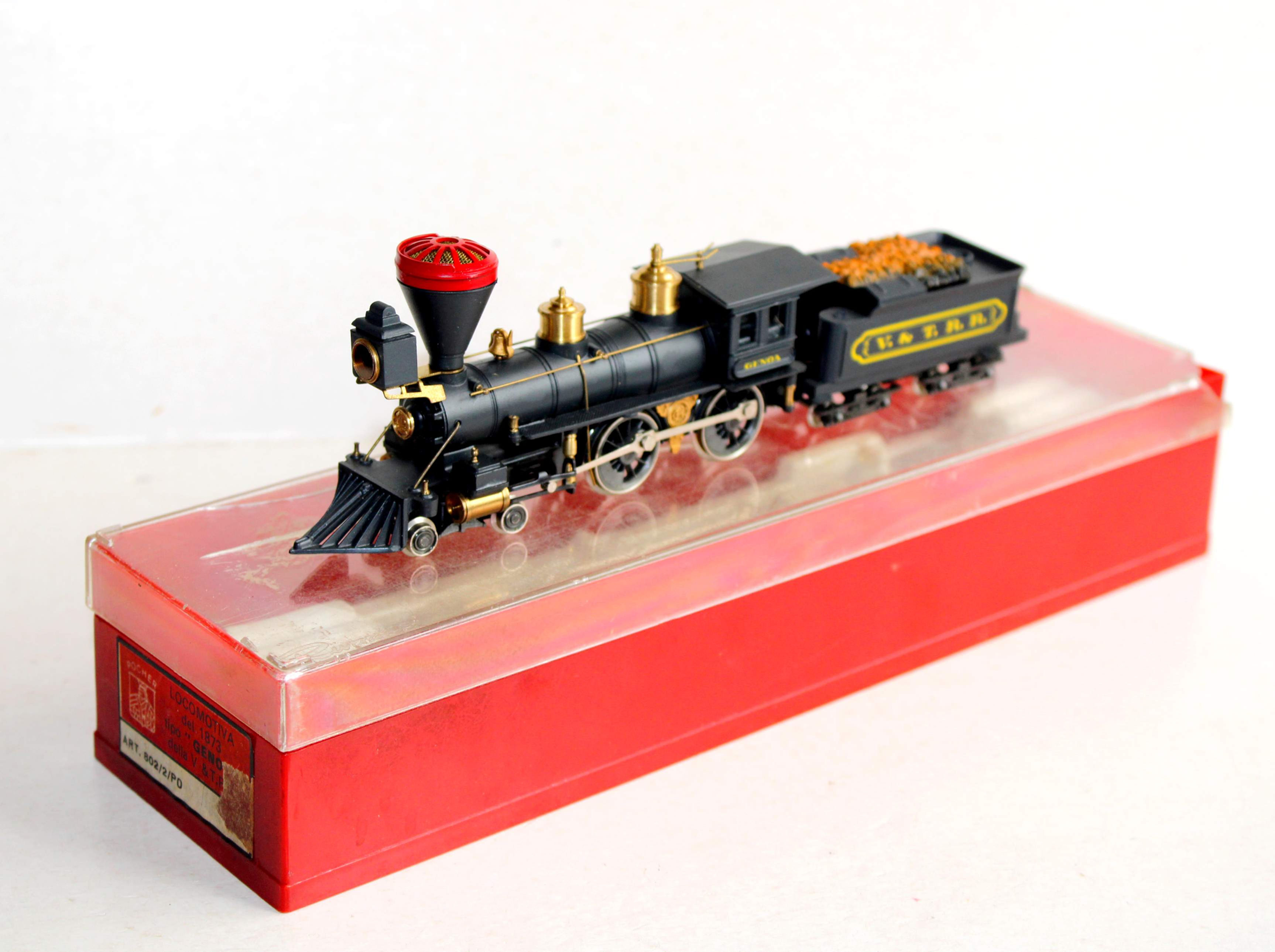POCHER HO 802 /2/PO LOCOMOTIVE A VAPEUR + TENDER AMERICAINE GENOA VIRGINIA & TRR