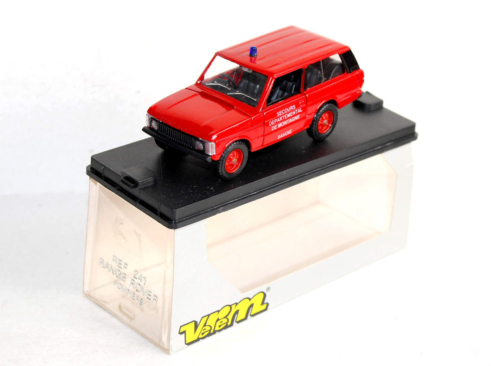 VEREM SOLIDO 1/43 POMPIER 241 RANGE ROVER, SECOURS DEPARTEMENTAL MONTAGNE SAVOIE